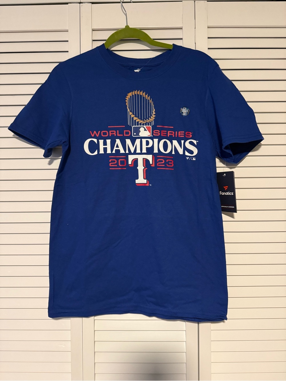 Fanatics Blue Tee with Gold Logo Print